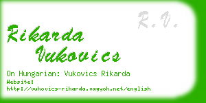rikarda vukovics business card